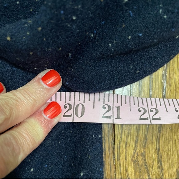 Loft Navy Confetti Wool Blend Single Button Ladies Blazer Size 14 - Picture 9 of 11